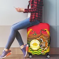 Bangladesh Independence Day Luggage Cover Royal Bengal Tiger With Coat Of Arms - Wonder Print Shop