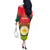 Bangladesh Independence Day Off The Shoulder Long Sleeve Dress Royal Bengal Tiger With Coat Of Arms - Wonder Print Shop
