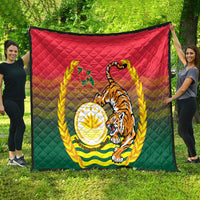Bangladesh Independence Day Quilt Royal Bengal Tiger With Coat Of Arms - Wonder Print Shop