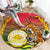 Bangladesh Independence Day Round Carpet Royal Bengal Tiger With Coat Of Arms