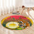 Bangladesh Independence Day Round Carpet Royal Bengal Tiger With Coat Of Arms