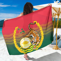 Bangladesh Independence Day Sarong Royal Bengal Tiger With Coat Of Arms - Wonder Print Shop