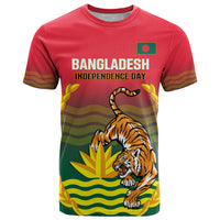 Bangladesh Independence Day T Shirt Royal Bengal Tiger With Coat Of Arms - Wonder Print Shop