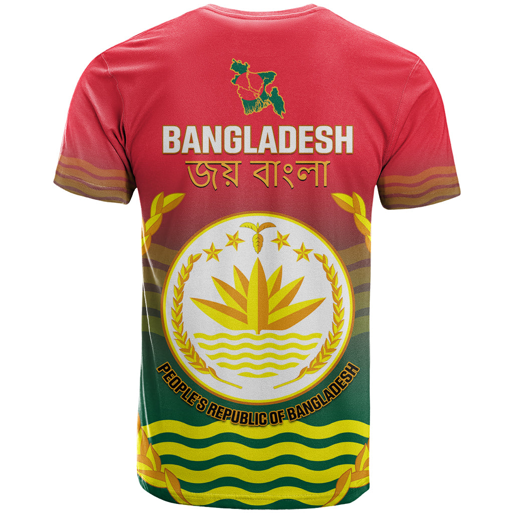 Bangladesh Independence Day T Shirt Royal Bengal Tiger With Coat Of Arms - Wonder Print Shop