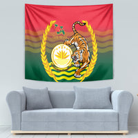 Bangladesh Independence Day Tapestry Royal Bengal Tiger With Coat Of Arms - Wonder Print Shop
