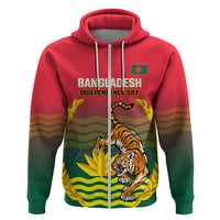 Bangladesh Independence Day Zip Hoodie Royal Bengal Tiger With Coat Of Arms - Wonder Print Shop