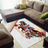 Kentucky Horse Racing Area Rug 2025 Happy 151st Anniversary With Roses LT14