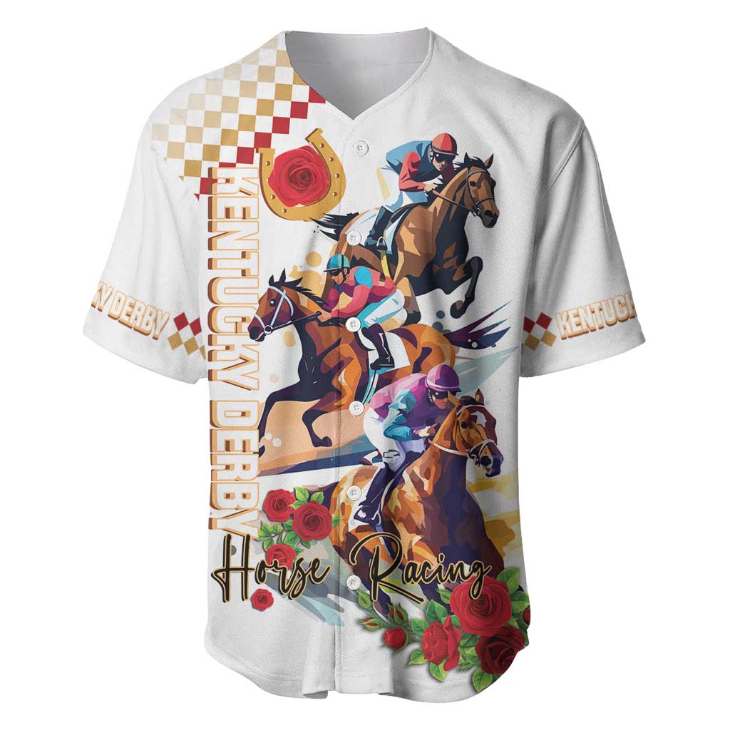 Kentucky Horse Racing Baseball Jersey 2025 Happy 151st Anniversary With Roses LT14