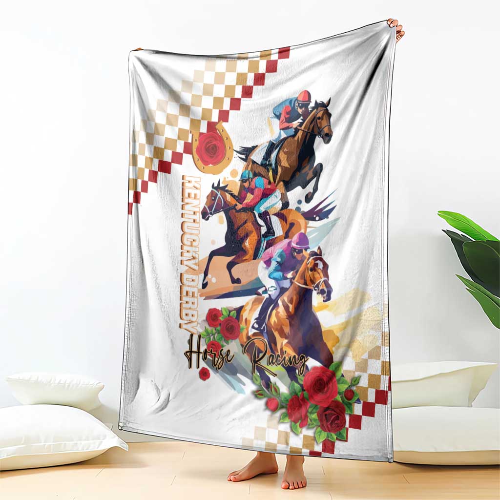 Kentucky Horse Racing Blanket 2025 Happy 151st Anniversary With Roses LT14