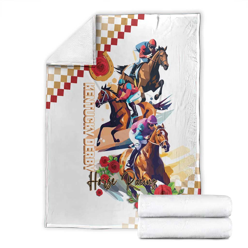 Kentucky Horse Racing Blanket 2025 Happy 151st Anniversary With Roses LT14