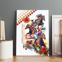Kentucky Horse Racing Canvas Wall Art 2025 Happy 151st Anniversary With Roses LT14