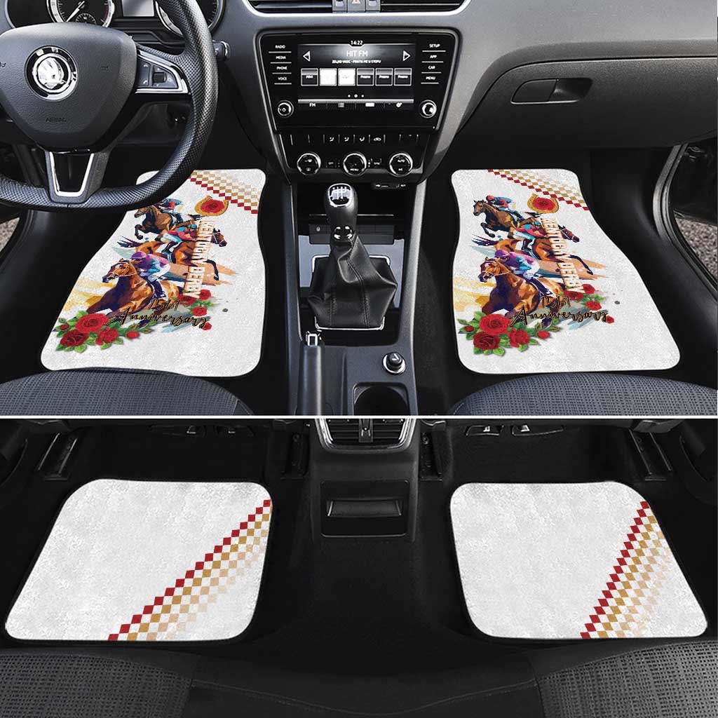 Kentucky Horse Racing Car Mats 2025 Happy 151st Anniversary With Roses LT14