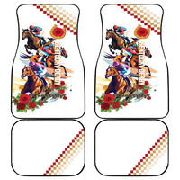 Kentucky Horse Racing Car Mats 2025 Happy 151st Anniversary With Roses LT14