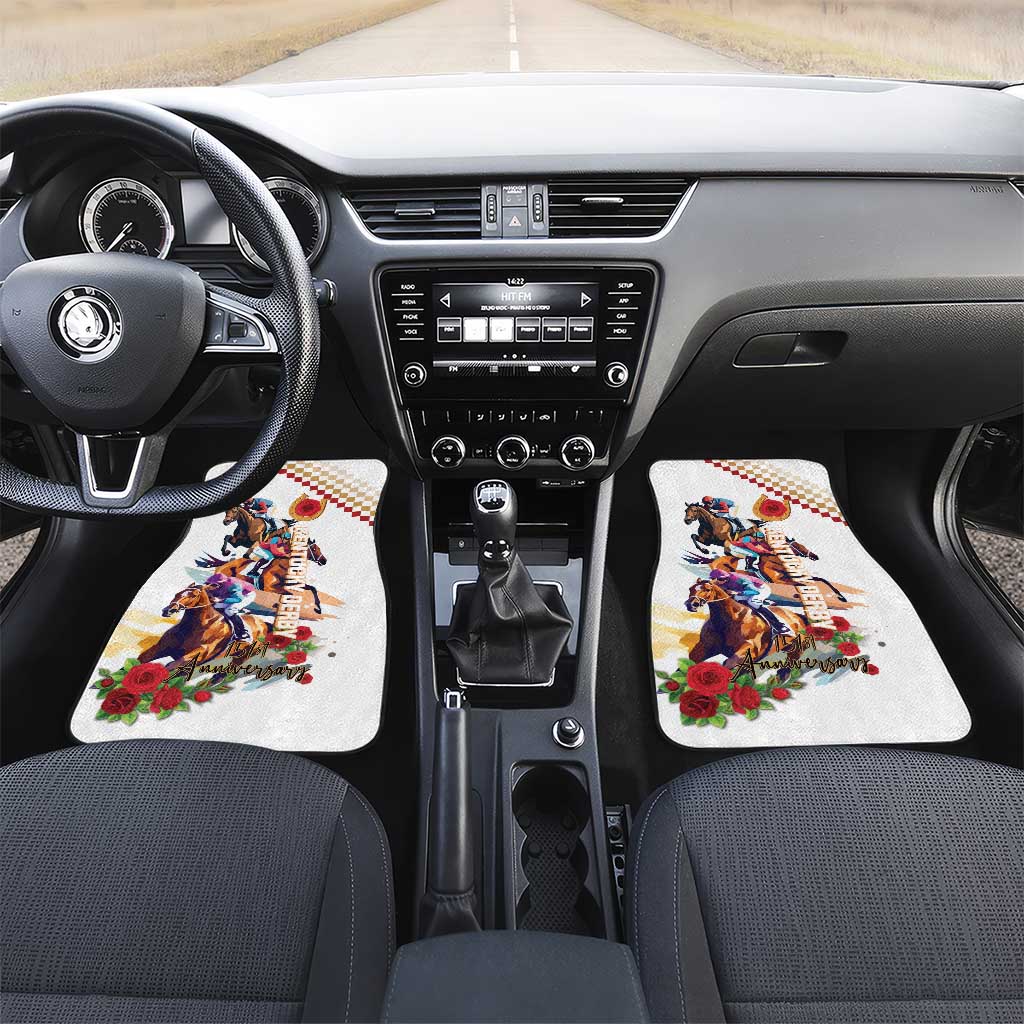 Kentucky Horse Racing Car Mats 2025 Happy 151st Anniversary With Roses LT14