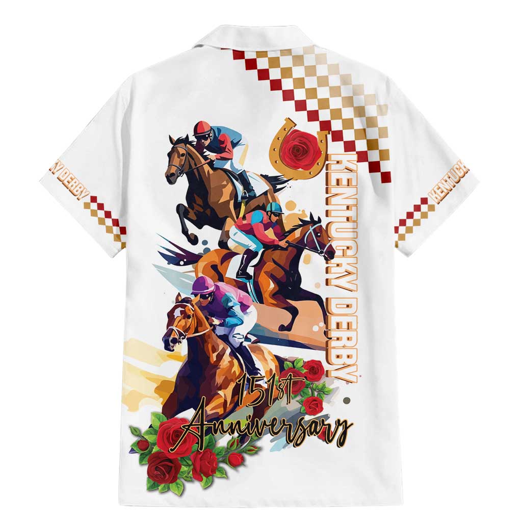 Kentucky Horse Racing Family Matching Mermaid Dress and Hawaiian Shirt 2025 Happy 151st Anniversary With Roses LT14