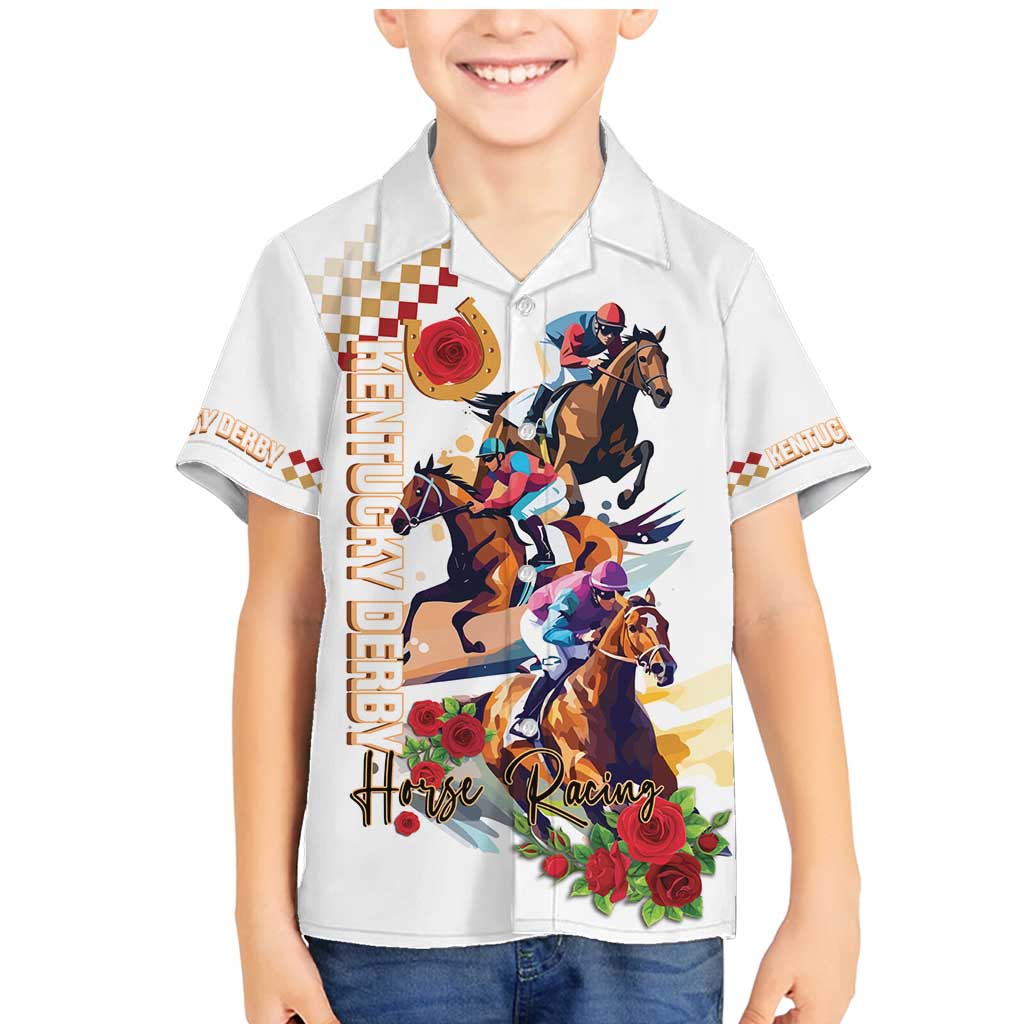 Kentucky Horse Racing Family Matching Mermaid Dress and Hawaiian Shirt 2025 Happy 151st Anniversary With Roses LT14