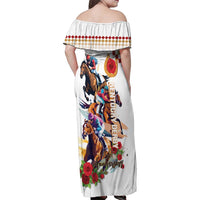 Kentucky Horse Racing Family Matching Off Shoulder Maxi Dress and Hawaiian Shirt 2025 Happy 151st Anniversary With Roses LT14