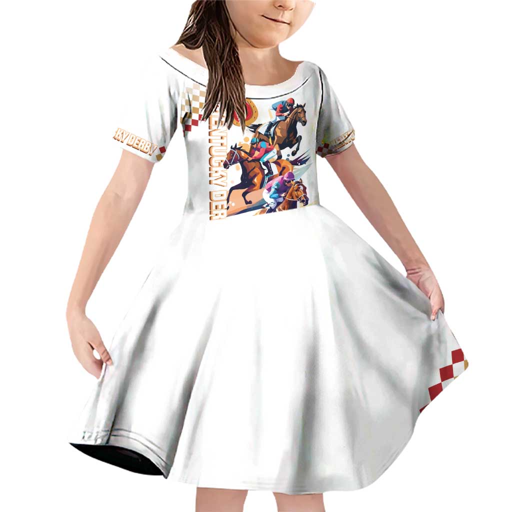 Kentucky Horse Racing Family Matching Off Shoulder Short Dress and Hawaiian Shirt 2025 Happy 151st Anniversary With Roses LT14