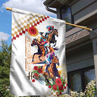 Kentucky Horse Racing Garden Flag 2025 Happy 151st Anniversary With Roses LT14