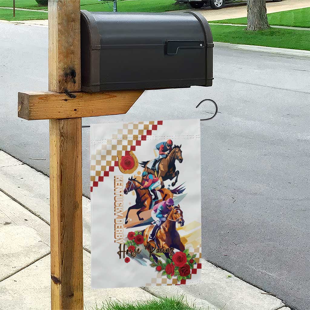 Kentucky Horse Racing Garden Flag 2025 Happy 151st Anniversary With Roses LT14