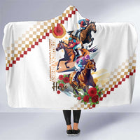 Kentucky Horse Racing Hooded Blanket 2025 Happy 151st Anniversary With Roses LT14