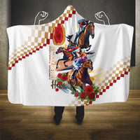 Kentucky Horse Racing Hooded Blanket 2025 Happy 151st Anniversary With Roses LT14