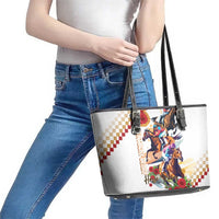 Kentucky Horse Racing Leather Tote Bag 2025 Happy 151st Anniversary With Roses LT14