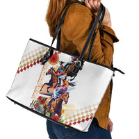 Kentucky Horse Racing Leather Tote Bag 2025 Happy 151st Anniversary With Roses LT14