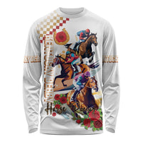 Kentucky Horse Racing Long Sleeve Shirt 2025 Happy 151st Anniversary With Roses LT14