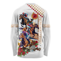 Kentucky Horse Racing Long Sleeve Shirt 2025 Happy 151st Anniversary With Roses LT14
