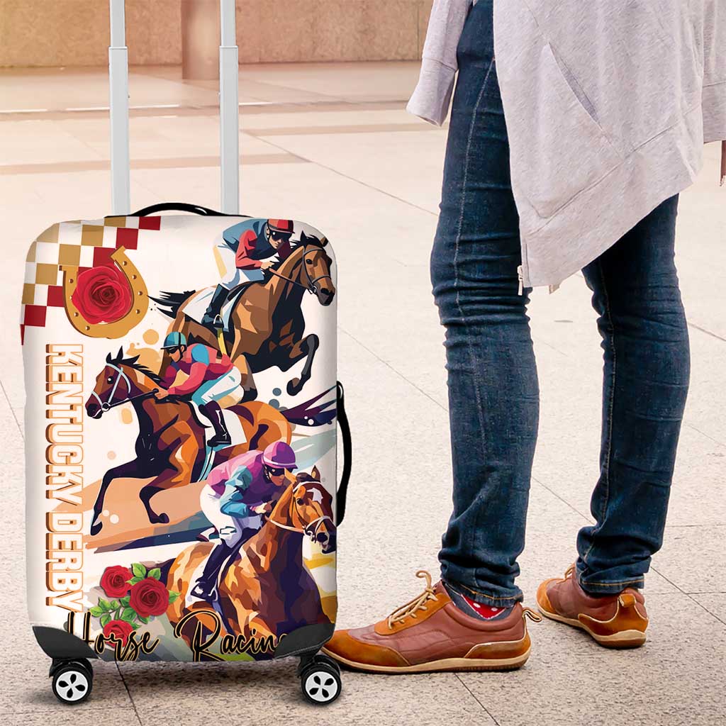 Kentucky Horse Racing Luggage Cover 2025 Happy 151st Anniversary With Roses LT14