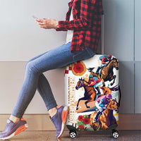 Kentucky Horse Racing Luggage Cover 2025 Happy 151st Anniversary With Roses LT14