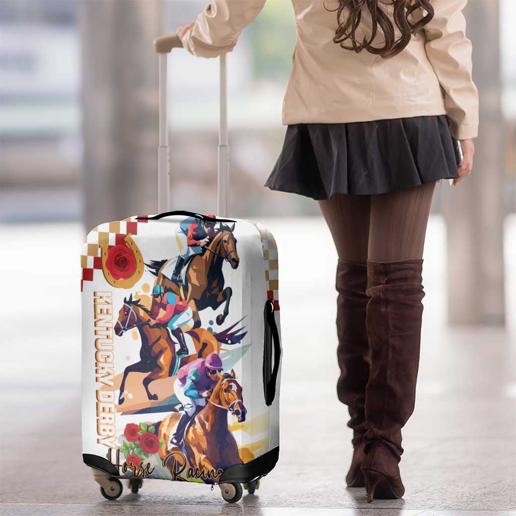 Kentucky Horse Racing Luggage Cover 2025 Happy 151st Anniversary With Roses LT14