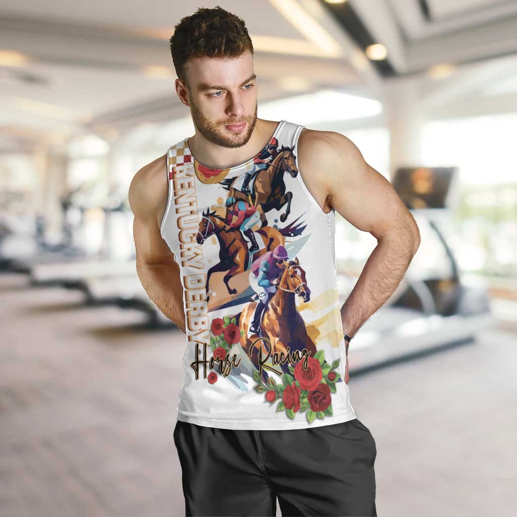 Kentucky Horse Racing Men Tank Top 2025 Happy 151st Anniversary With Roses LT14