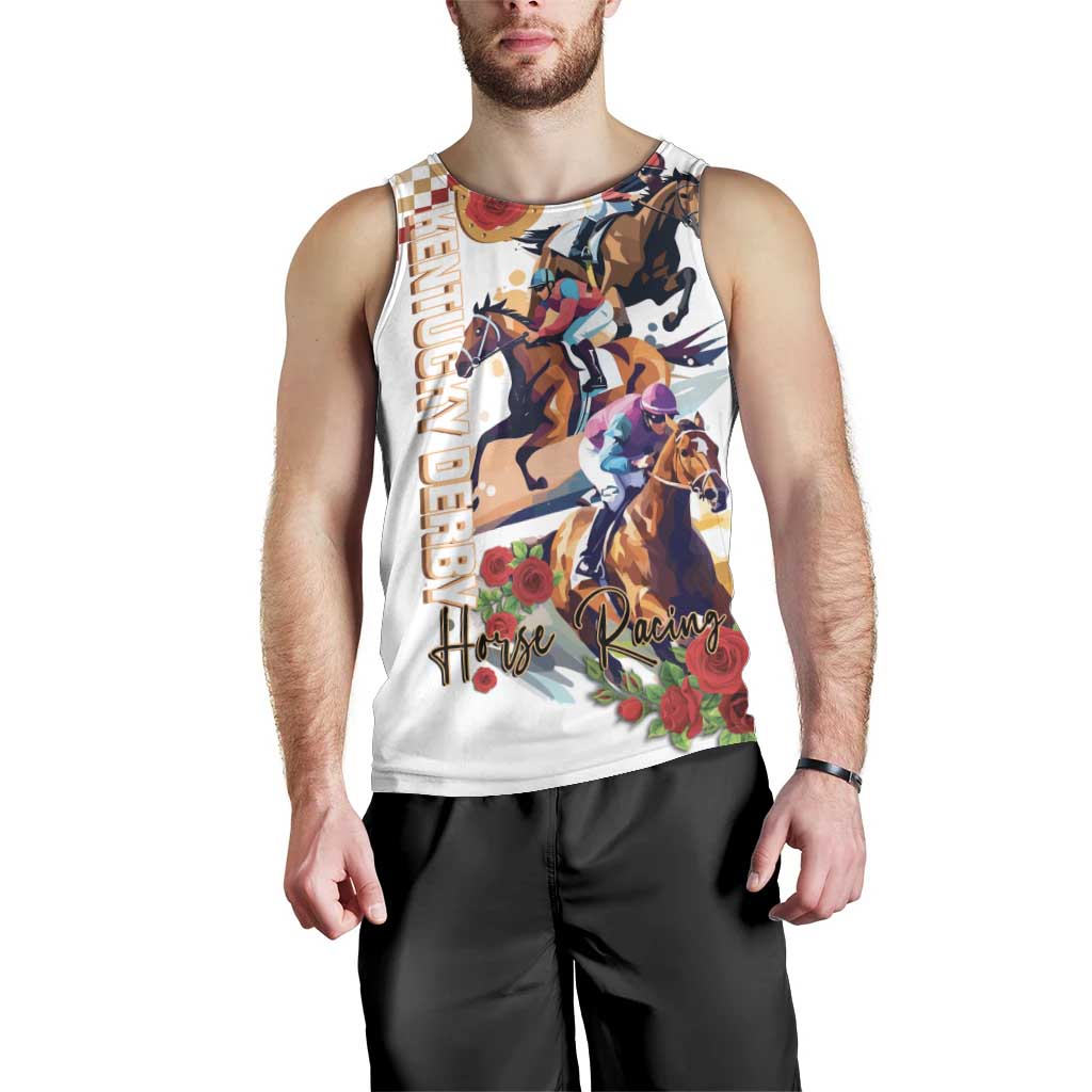 Kentucky Horse Racing Men Tank Top 2025 Happy 151st Anniversary With Roses LT14