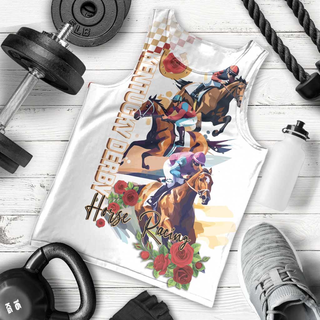 Kentucky Horse Racing Men Tank Top 2025 Happy 151st Anniversary With Roses LT14