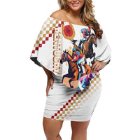 Kentucky Horse Racing Off Shoulder Short Dress 2025 Happy 151st Anniversary With Roses LT14