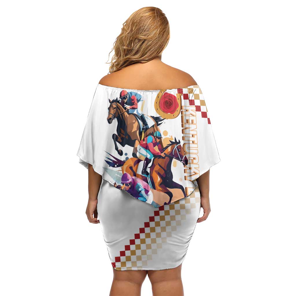 Kentucky Horse Racing Off Shoulder Short Dress 2025 Happy 151st Anniversary With Roses LT14