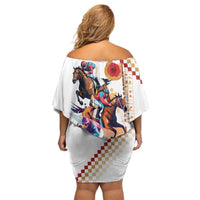 Kentucky Horse Racing Off Shoulder Short Dress 2025 Happy 151st Anniversary With Roses LT14