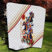 Kentucky Horse Racing Quilt 2025 Happy 151st Anniversary With Roses LT14