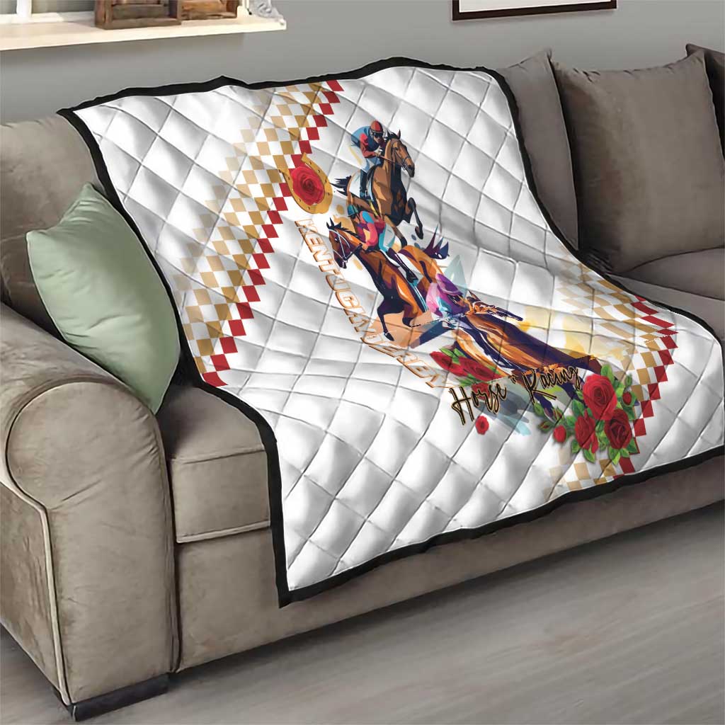 Kentucky Horse Racing Quilt 2025 Happy 151st Anniversary With Roses LT14
