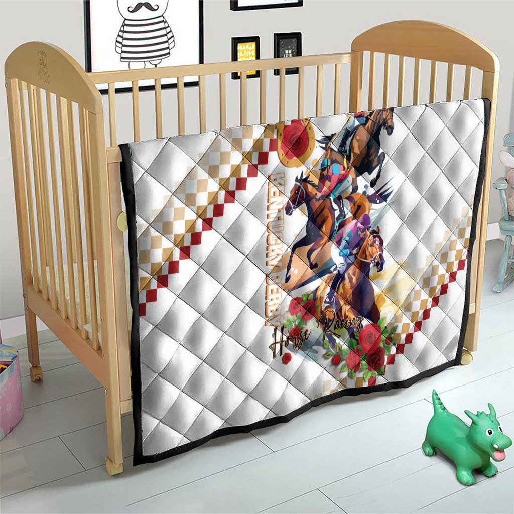 Kentucky Horse Racing Quilt 2025 Happy 151st Anniversary With Roses LT14