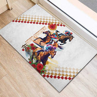 Kentucky Horse Racing Rubber Doormat 2025 Happy 151st Anniversary With Roses LT14