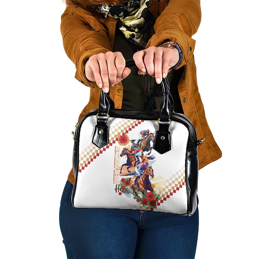 Kentucky Horse Racing Shoulder Handbag 2025 Happy 151st Anniversary With Roses LT14