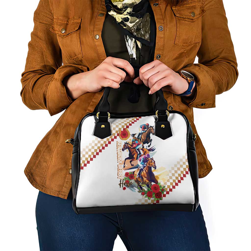 Kentucky Horse Racing Shoulder Handbag 2025 Happy 151st Anniversary With Roses LT14