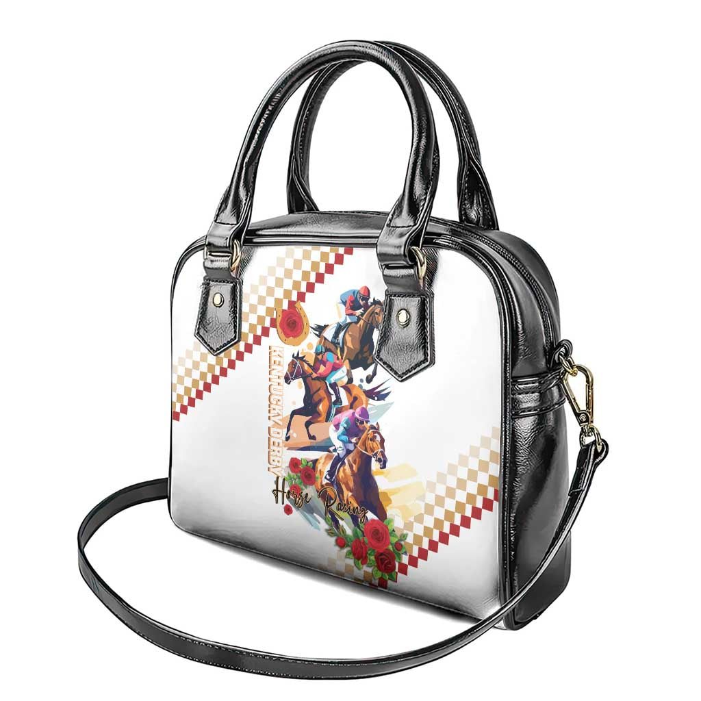 Kentucky Horse Racing Shoulder Handbag 2025 Happy 151st Anniversary With Roses LT14
