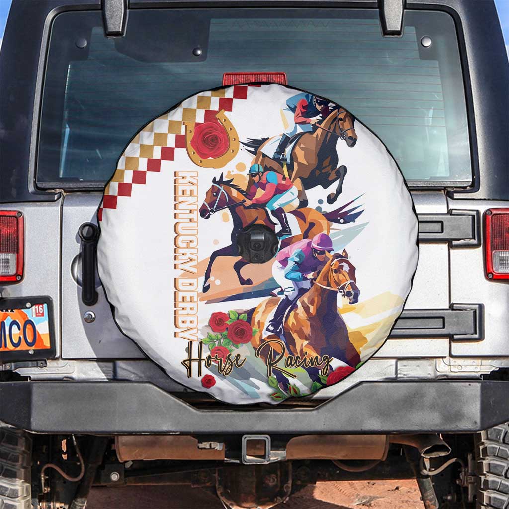 Kentucky Horse Racing Spare Tire Cover 2025 Happy 151st Anniversary With Roses LT14