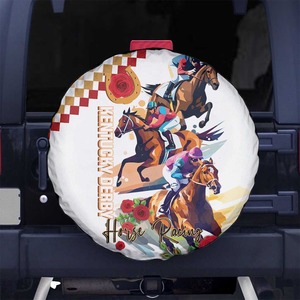 Kentucky Horse Racing Spare Tire Cover 2025 Happy 151st Anniversary With Roses LT14