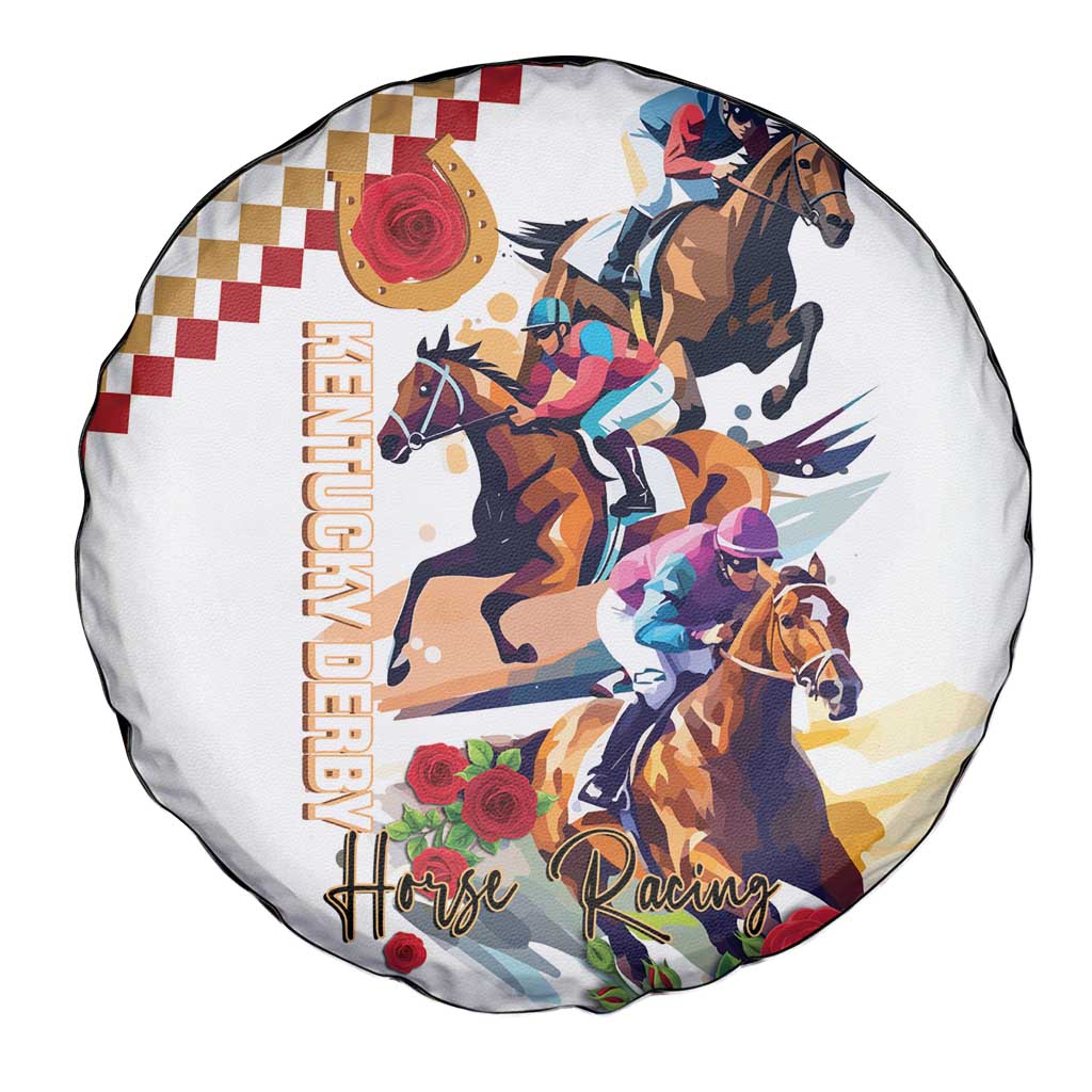 Kentucky Horse Racing Spare Tire Cover 2025 Happy 151st Anniversary With Roses LT14