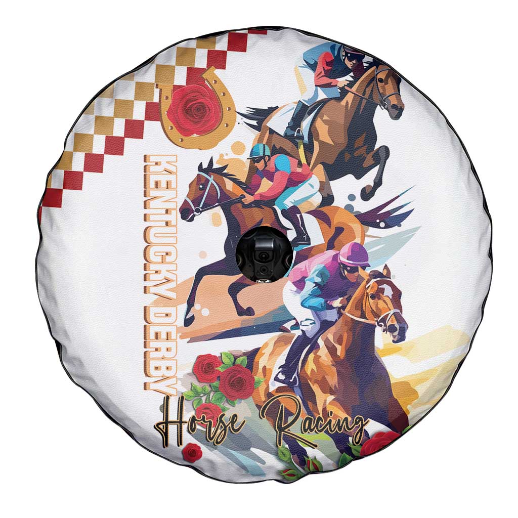 Kentucky Horse Racing Spare Tire Cover 2025 Happy 151st Anniversary With Roses LT14